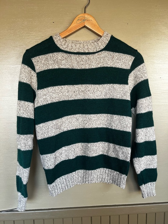Cambridge Dry Goods Sweaters - Cambridge Dry Goods Wool Striped Sweater Small